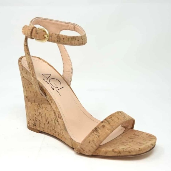 AGL Demi Ankle Strap Wedge Sandal size 36 Made in Italy NWOT - Picture 7 of 15